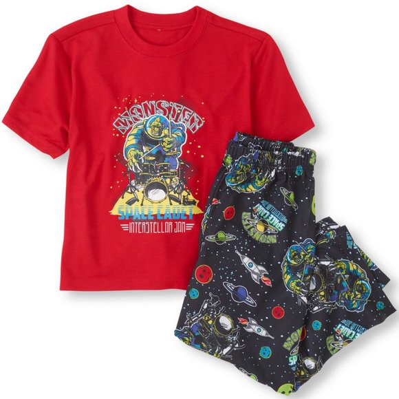 The Children's Place Boys 2PC MONSTER Space Pajama Set Flame Resistant S… - Picture 5 of 7